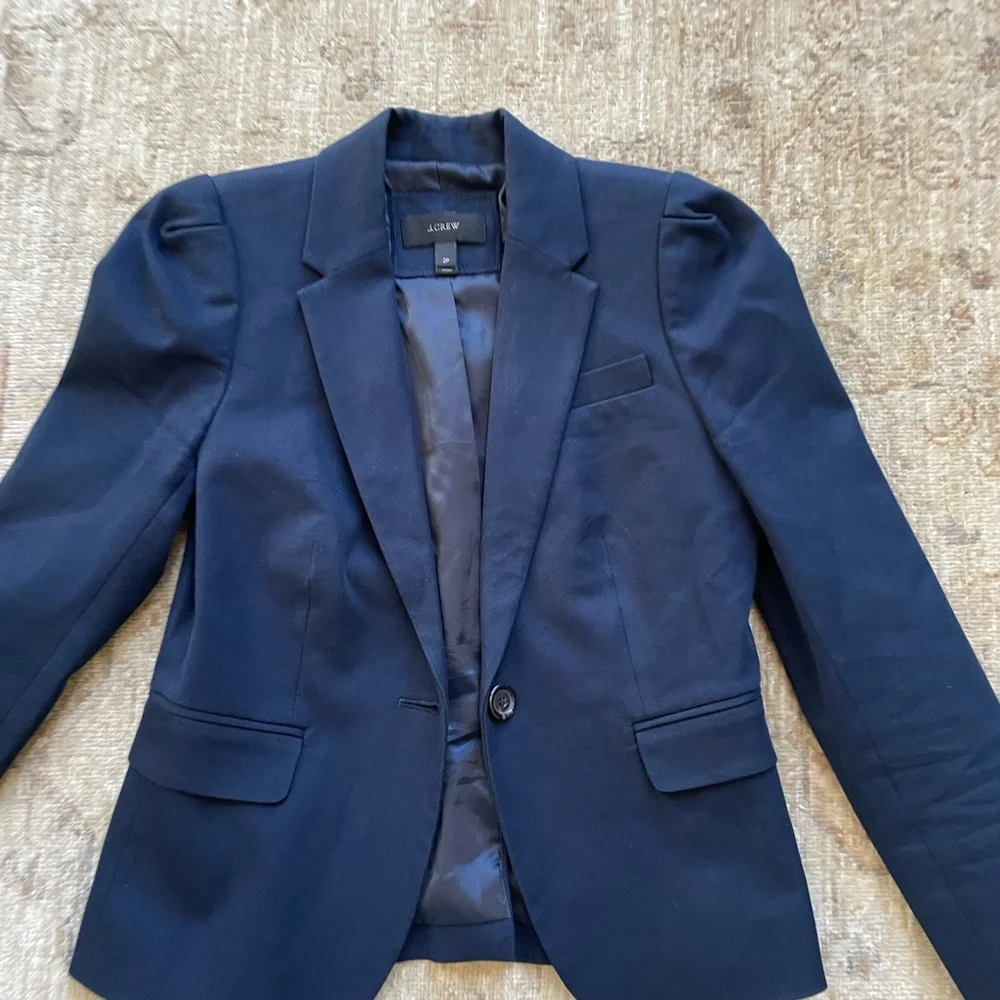 J. Crew Dark Blue Women's Blazer - Picture 3 of 11